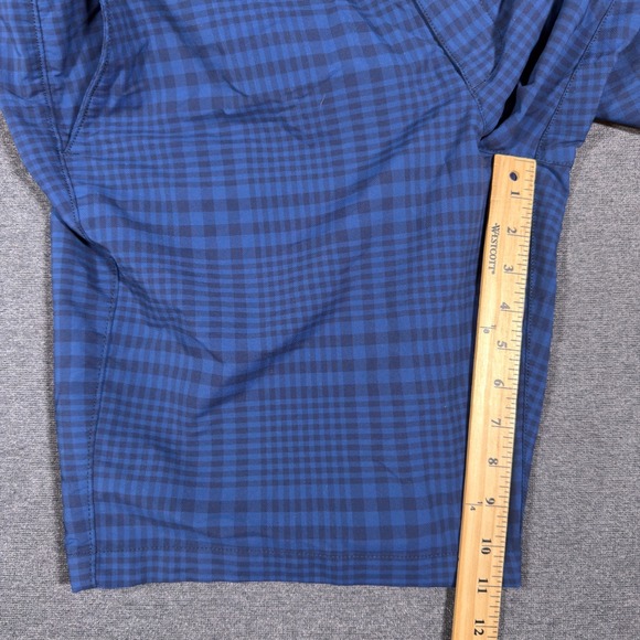 Under Armour Golf Shorts Men 38 Blue Plaid Check Performance Flat Front Stretch - Picture 6 of 7